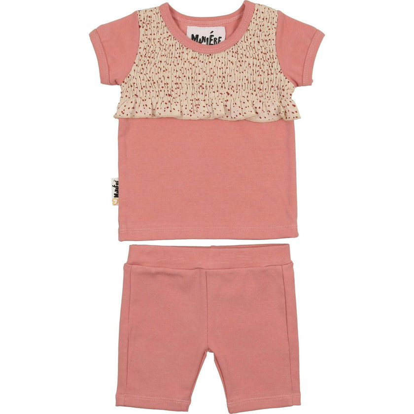 Speckled Smocked Top & Short Set