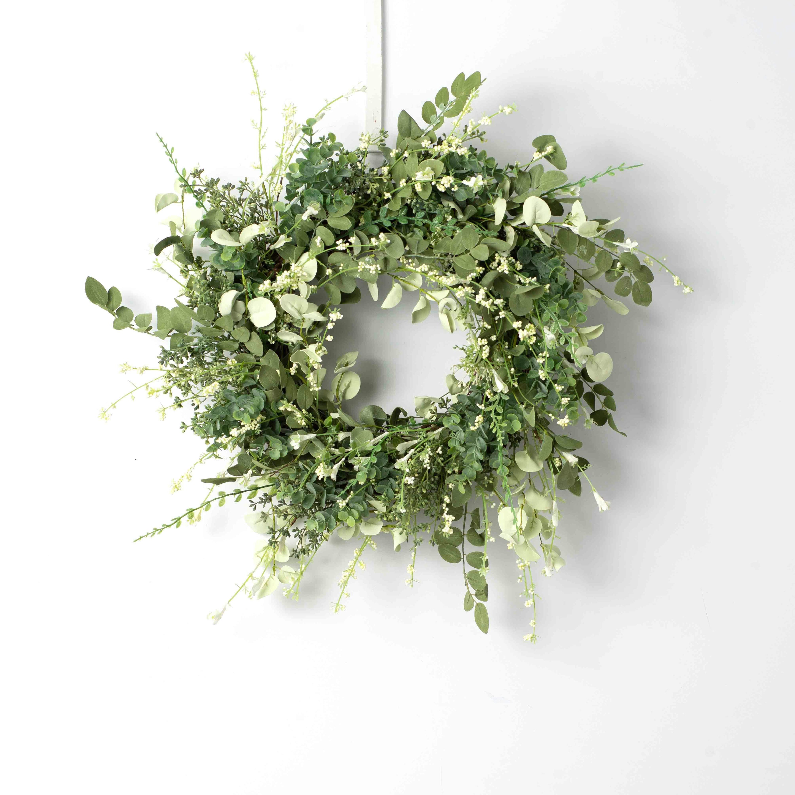 Mixed Eucalyptus, Green Ruscus Greenery All Seasons Wreath