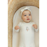 Boy and Girl Print Onesie Off White/Blue