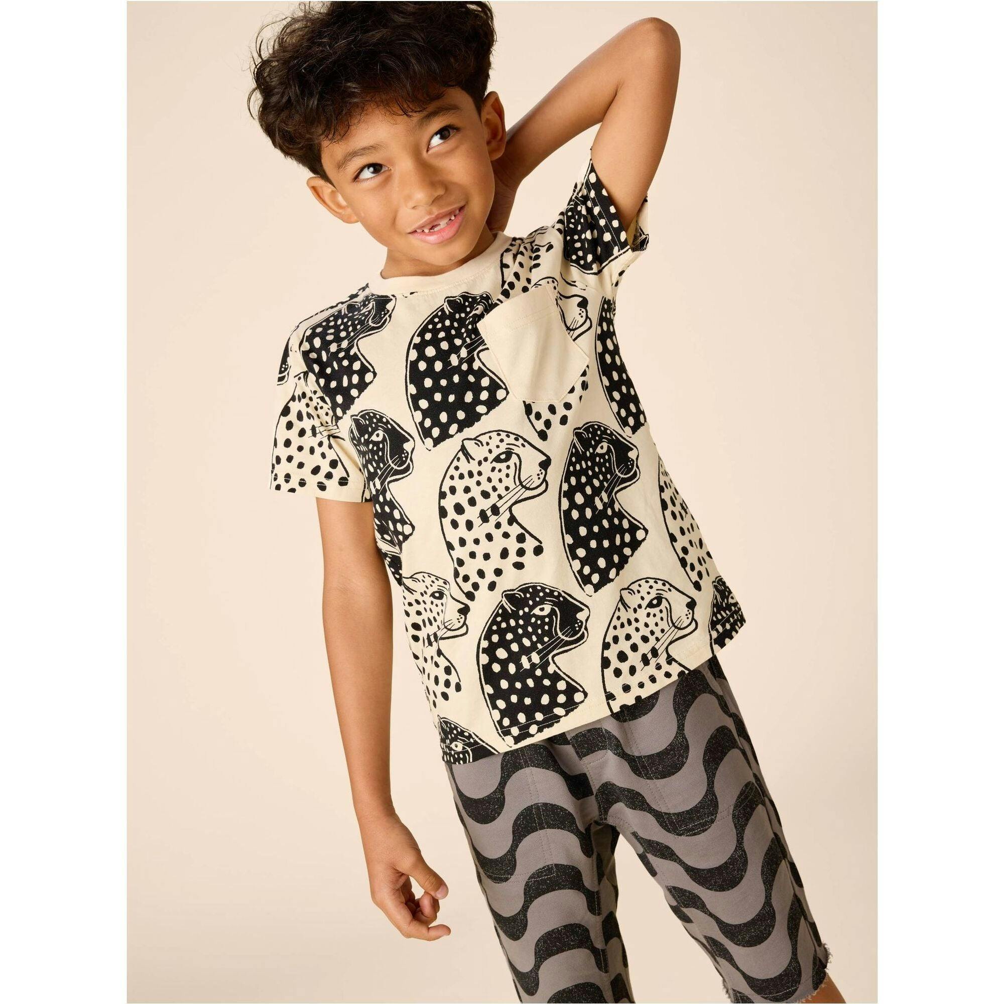 Printed Pocket Tee, Black