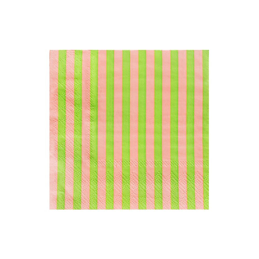 Spring Striped Cocktail Napkins