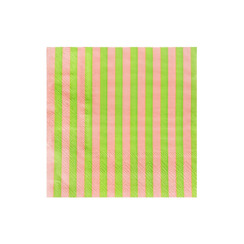 Spring Striped Cocktail Napkins