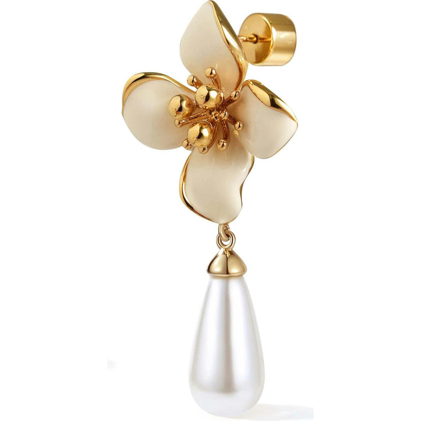 Iris Blossom Pearl Earrings