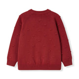 Wine Knit Popcorn Sweater