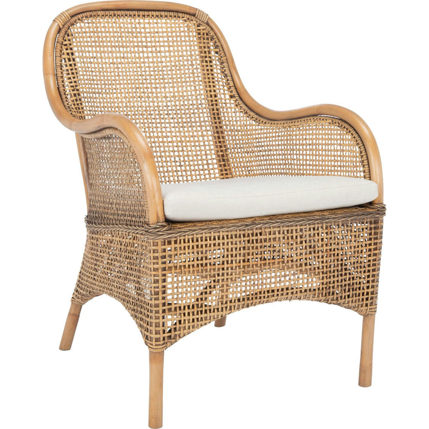 Charlie Rattan Accent Chair with Cushion