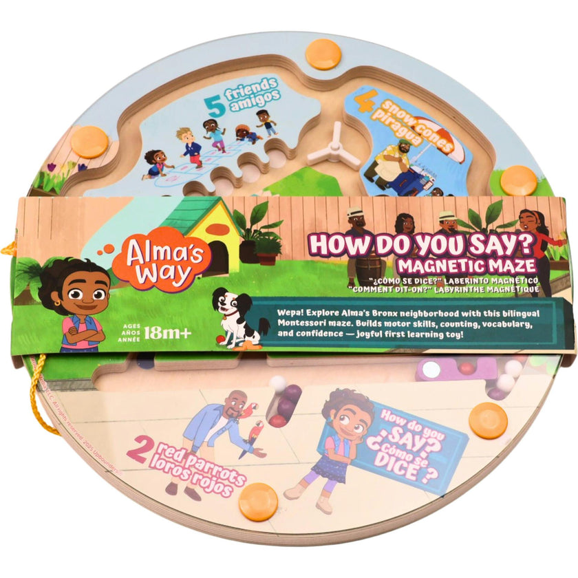 Alma’s Way™ “How Do You Say?” Bilingual Montessori Maze Toy