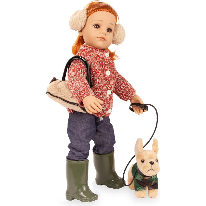 Gotz Hannah & Her – 19.5" Poseable Hard‑Vinyl Standing Doll with Washable Red Hair