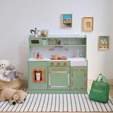 Teamson Kids Little Chef St. Louis Wooden Play Kitchen with 15 Accessories