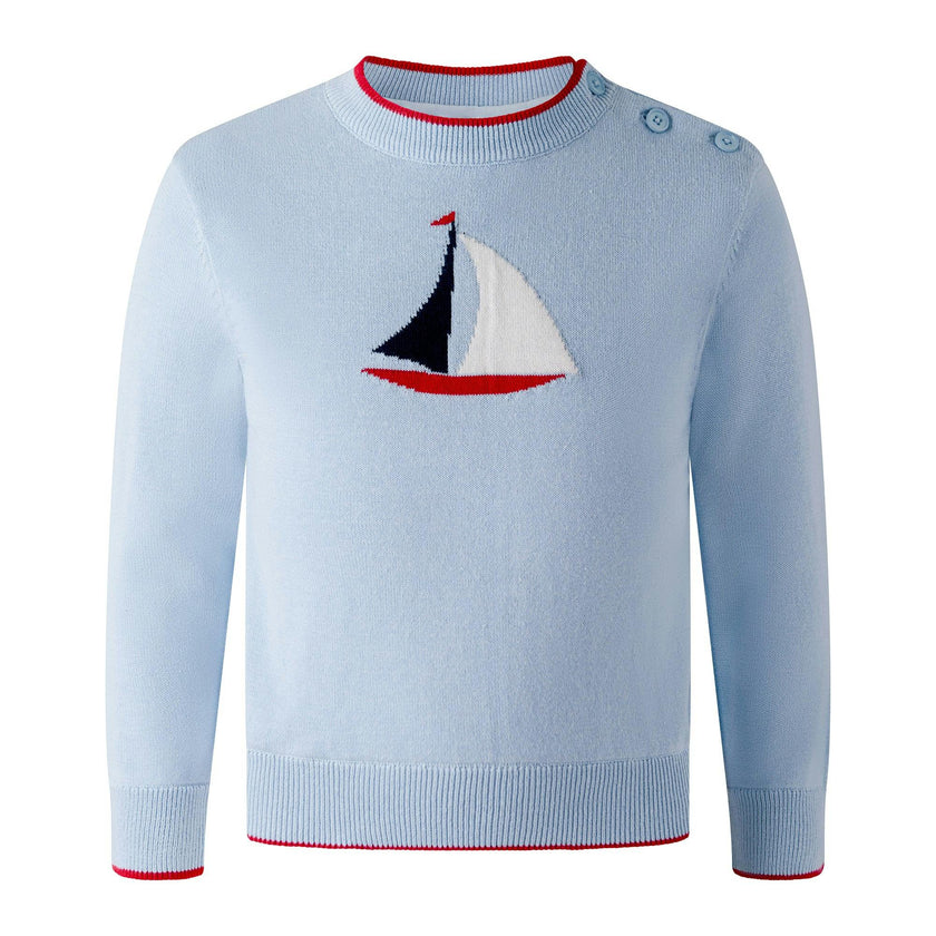 Sailboat Intarsia Sweater