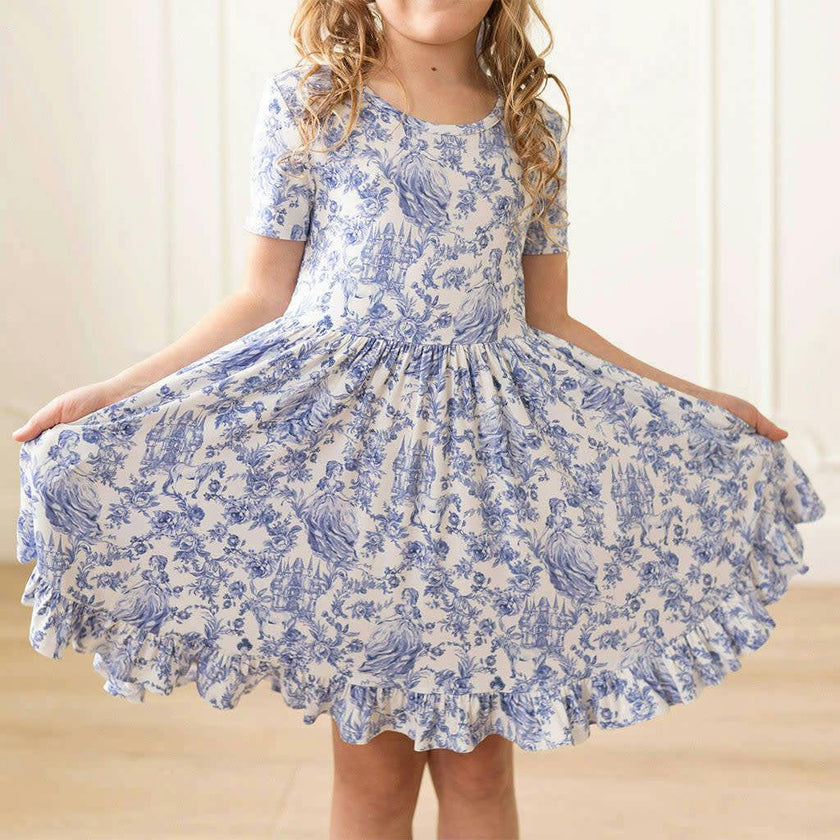 Briar Short Sleeve Ruffled Twirl Dress