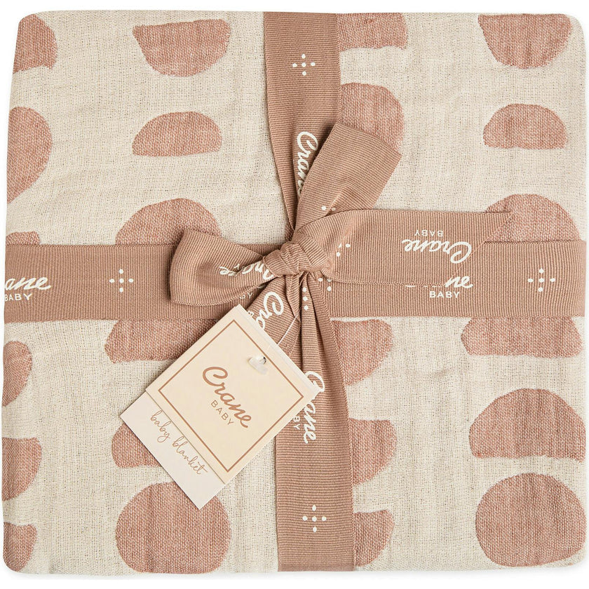 Cotton Jacquard Neutral Baby Blanket (Copper Moon Phase)