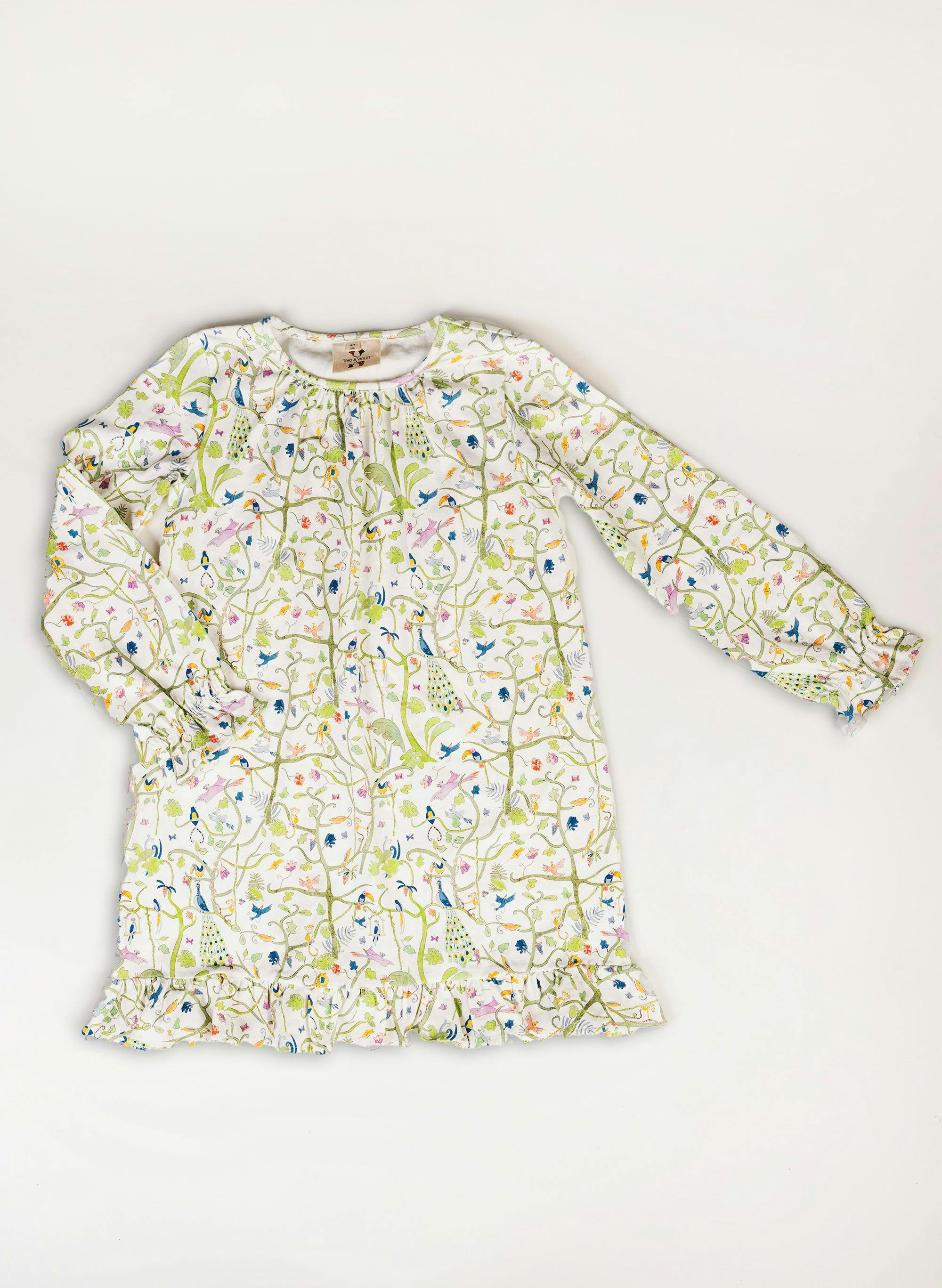 Sunday Morning Lounge Dress - Tropical Garden