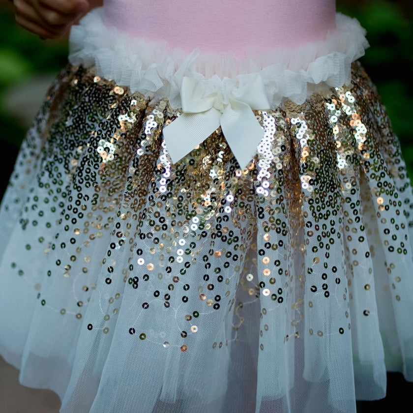 Gracious Gold Sequins Skirt, Wings, & Wand
