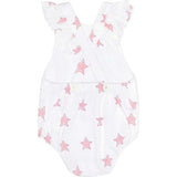 Pink Stars Print Ruffle Bubble