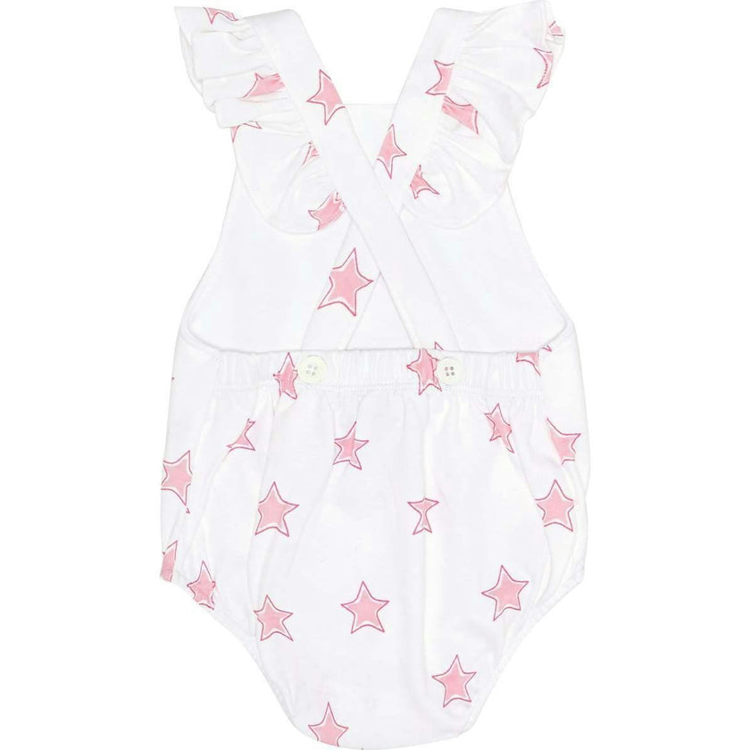 Pink Stars Print Ruffle Bubble