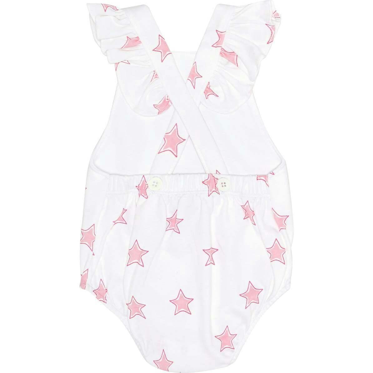 Pink Stars Print Ruffle Bubble