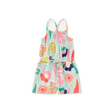 Smocked Strappy Romper, Sea Floral