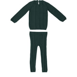 Cable Knit Long Sleeve Sweater & Pant 2-Piece Set