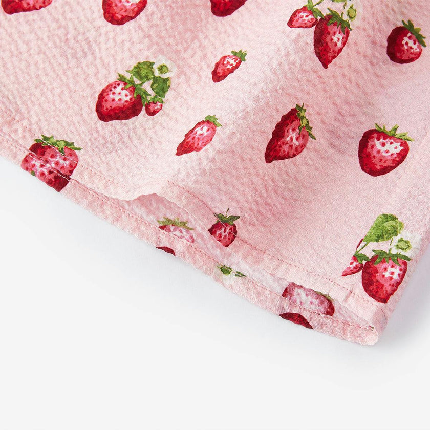Strawberry Ruffle Collar Dress