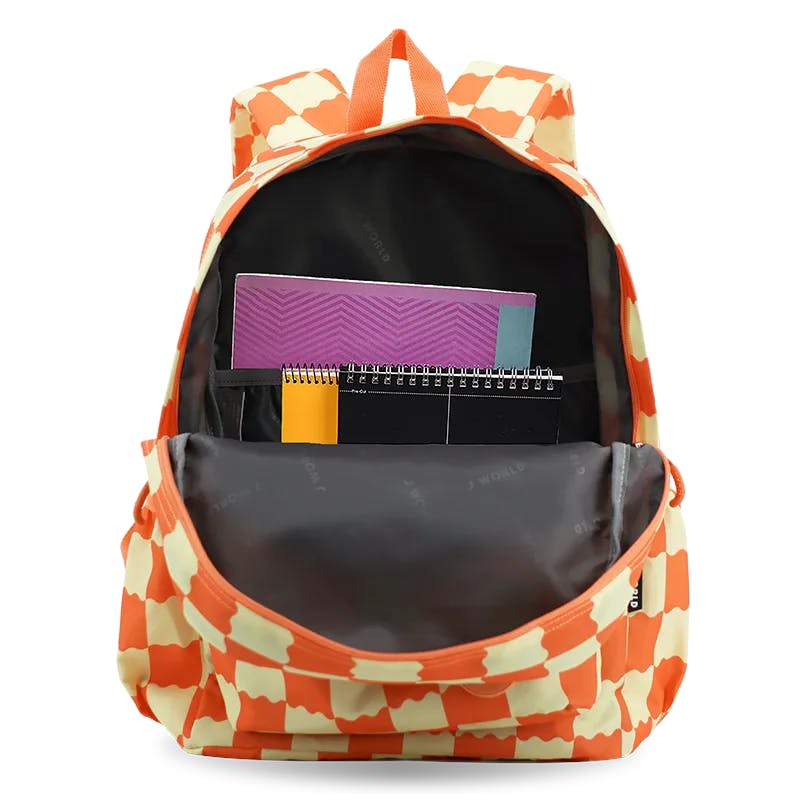 Oz Daypack Backpack with Doodle Large Pencil Case in Wiggle Coral