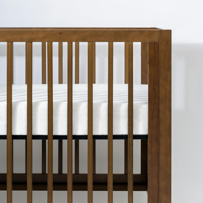 All-Stages Midi Crib Sheet in GOTS Certified Organic Brushed Cotton in Bright White