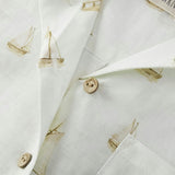 Sailboat Melody Linen Button-Up Shirt & Shorts Set