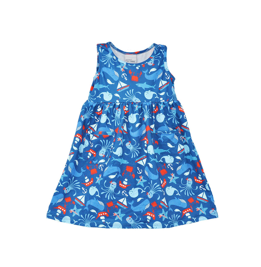 UPF 50+ Dahlia Sleeveless Dress w/ Pockets