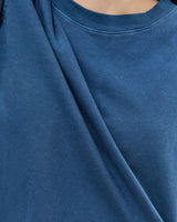 Womens Relaxed Crop Tee - Pigment Dye Jersey - Moonlit Ocean