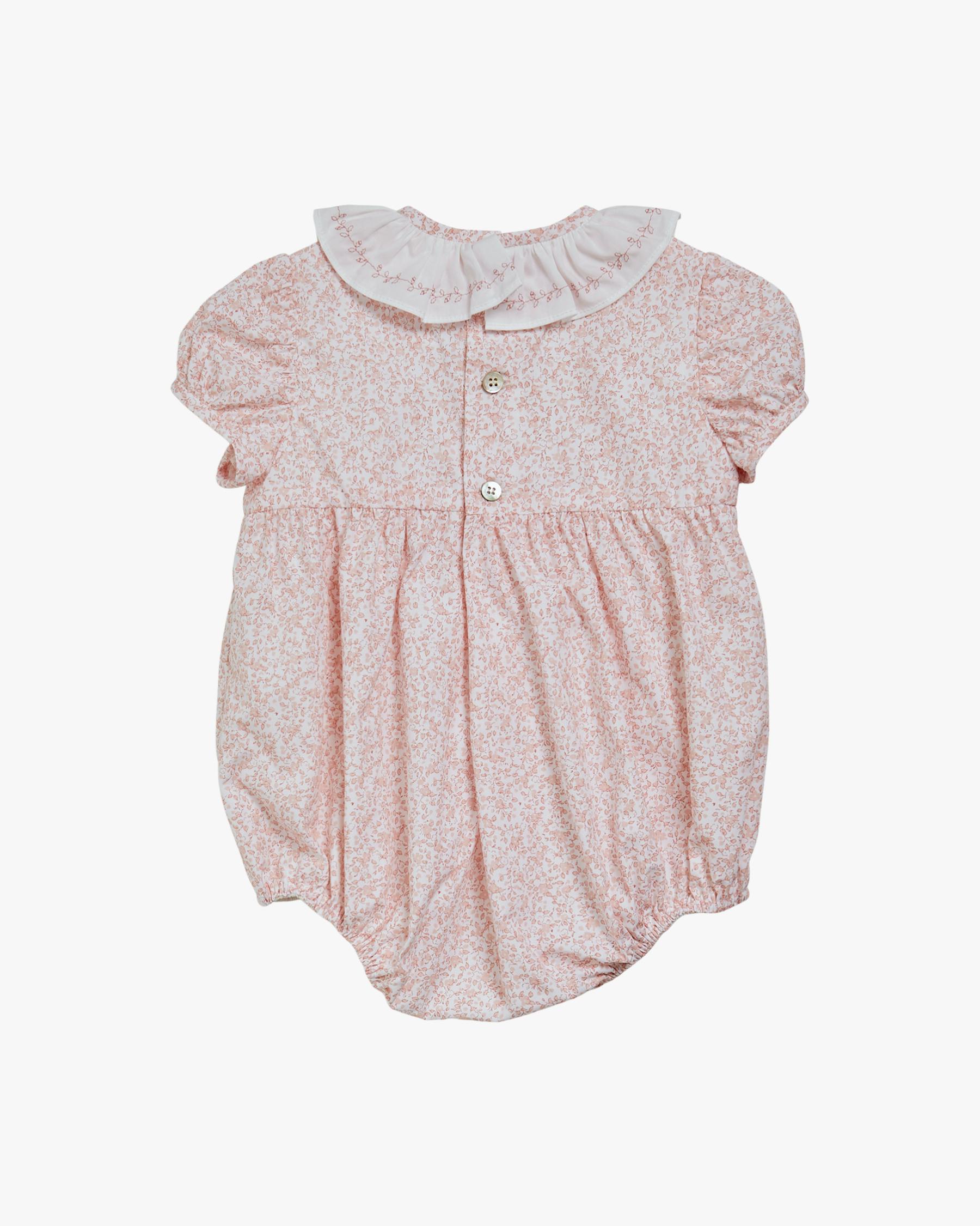 Bubble Romper Pink Minifloral