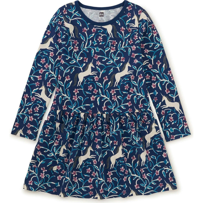 Long Sleeve Pocket Dress, Yellow