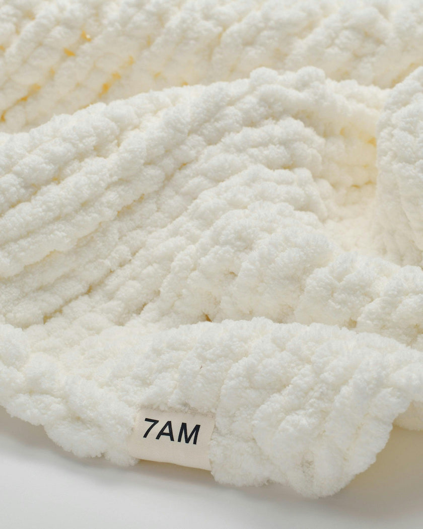 Hand-Knit Chenille Throw