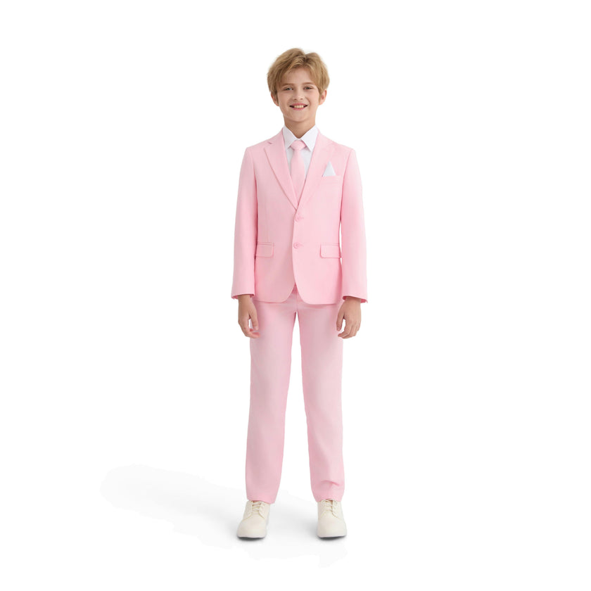 Pink Four-Piece Tailored Suit Set