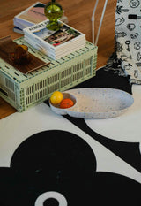 Black and White Four Leaf Clover Rug