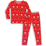 Polar Isle Red Bamboo Kids Pajamas