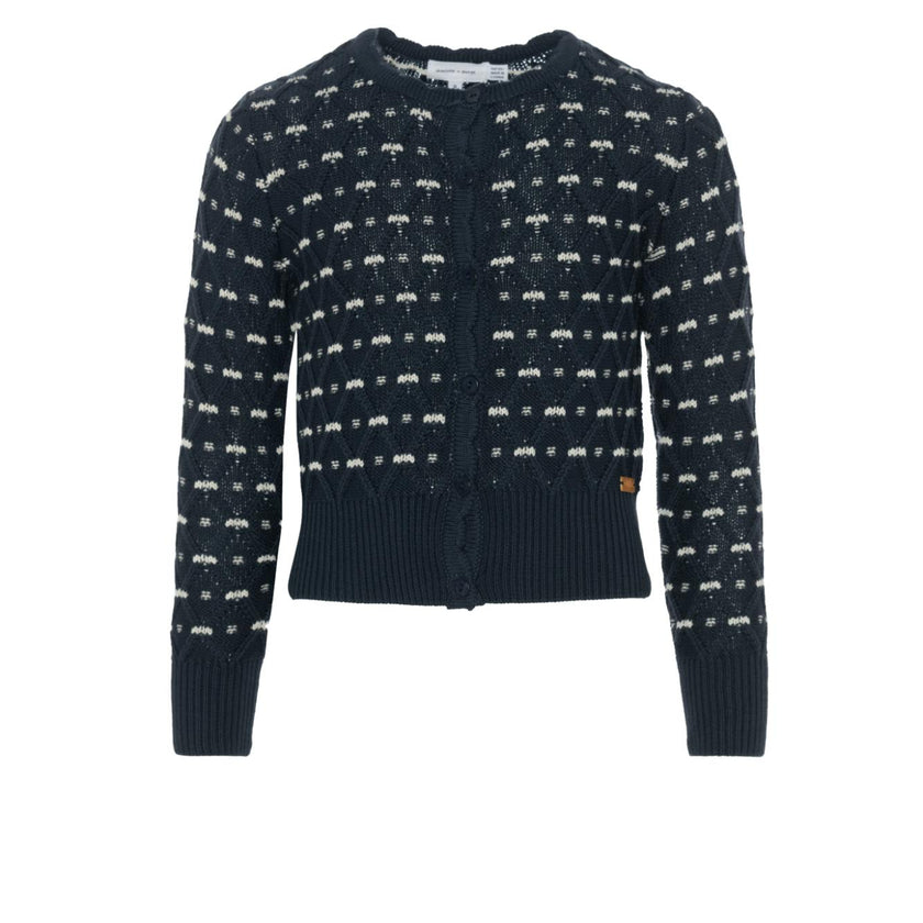 Stripe Floral Cardigan Ink