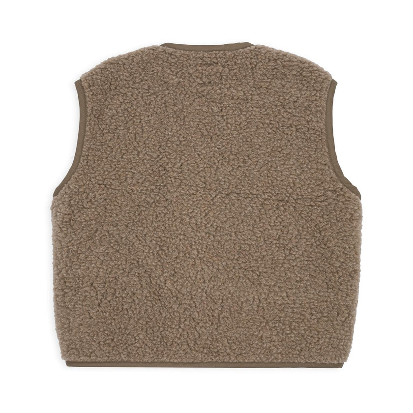 adult merino wool vest - hazelnut