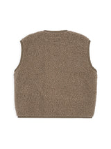 adult merino wool vest - hazelnut