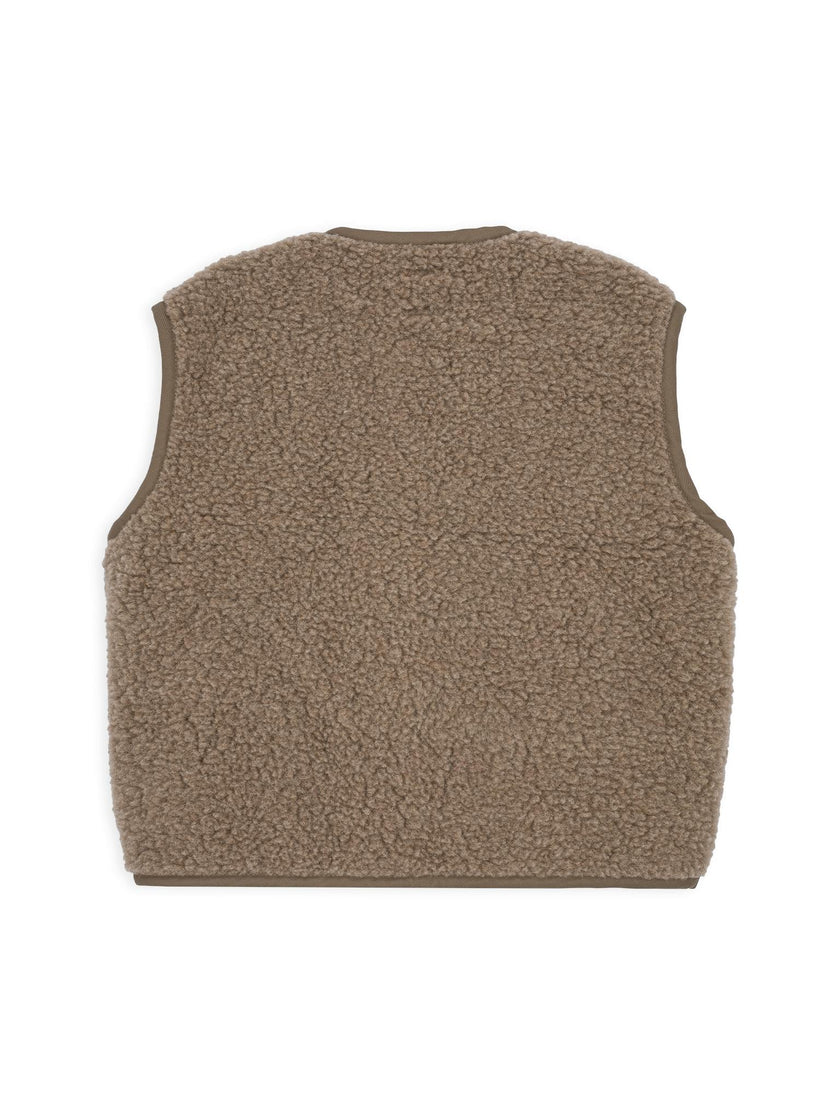 adult merino wool vest - hazelnut