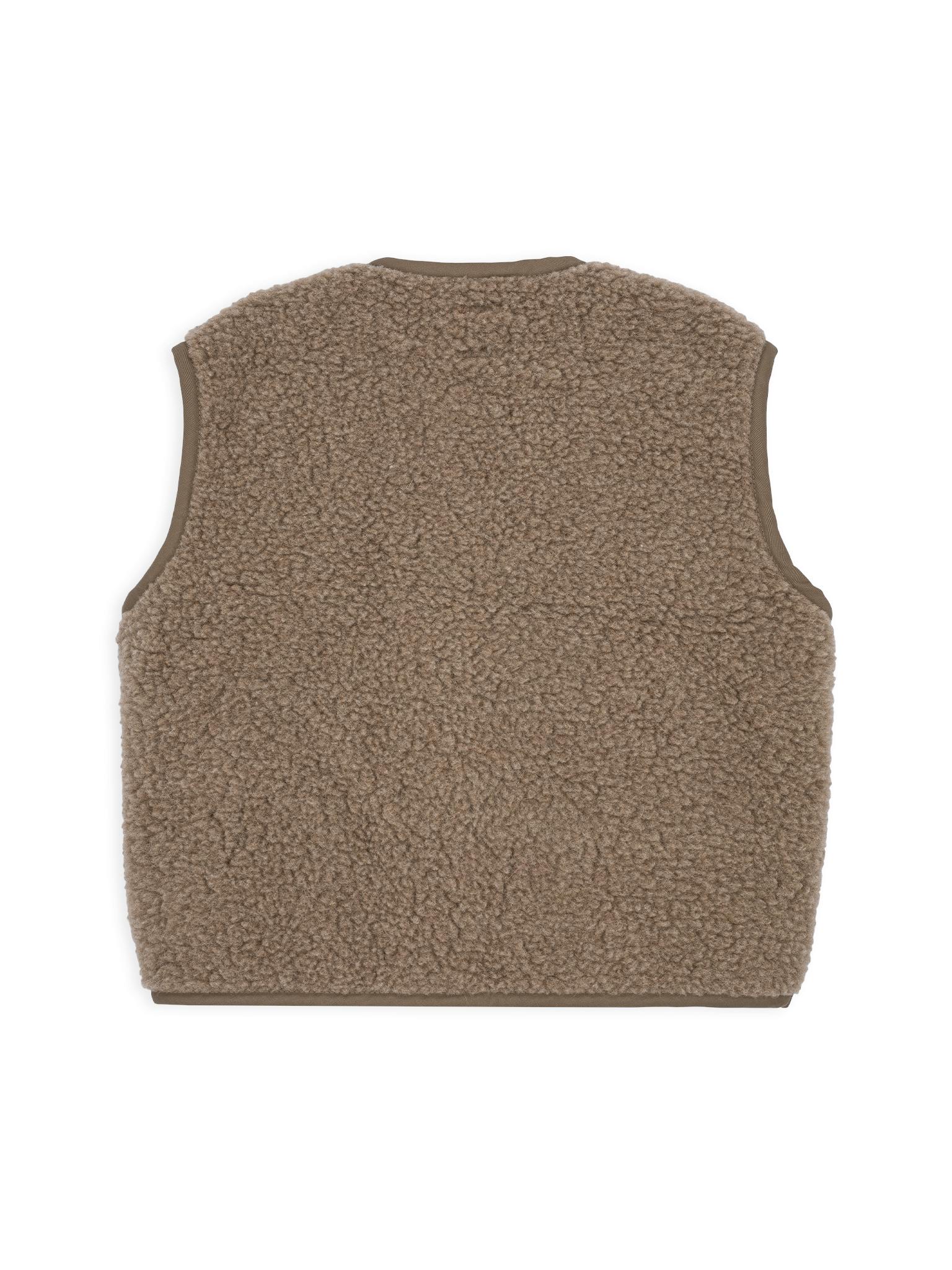 adult merino wool vest - hazelnut