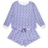Janann Women's Sweatshirt Short Set Blackberry Floral