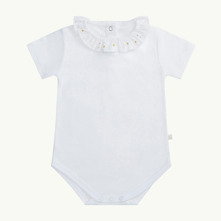 Angel Wing™ & Heart Ruffle Collar Onesie