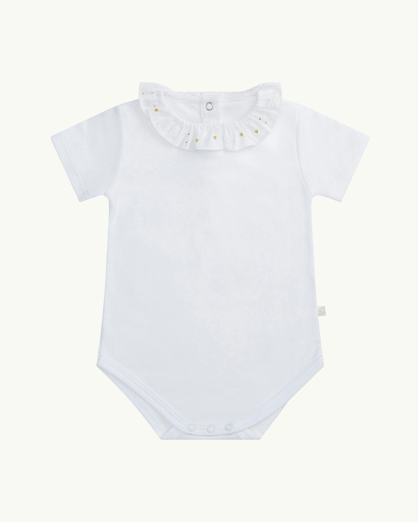 Angel Wing™ & Heart Ruffle Collar Onesie