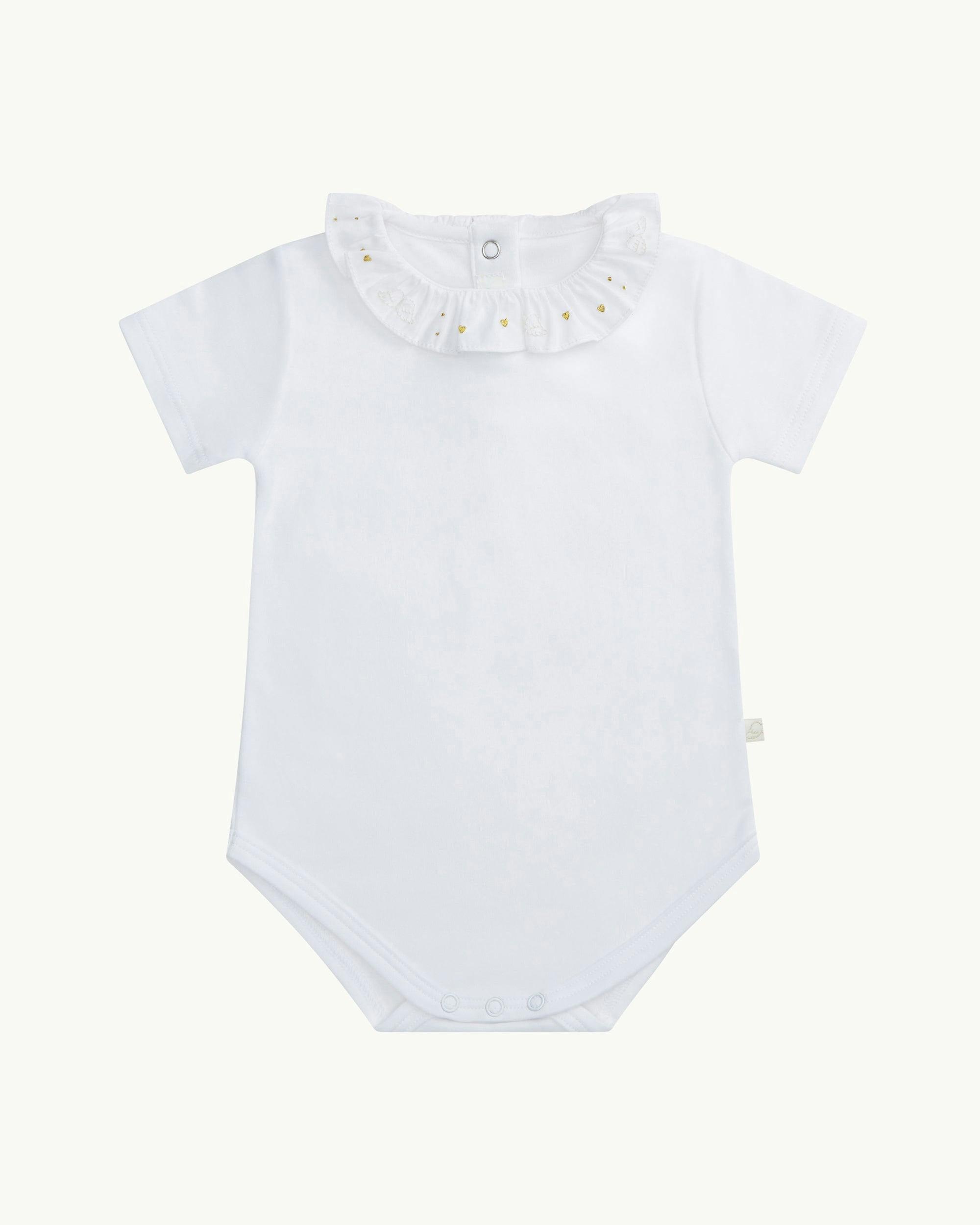 Angel Wing™ & Heart Ruffle Collar Onesie