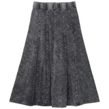 Washed Panelled Skirt