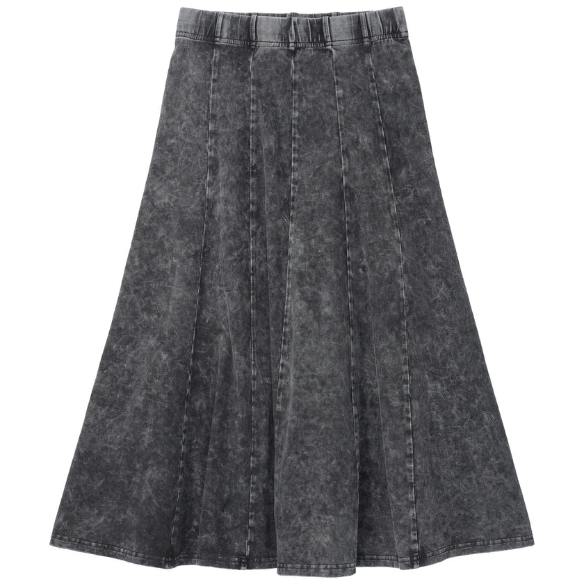 Washed Panelled Skirt