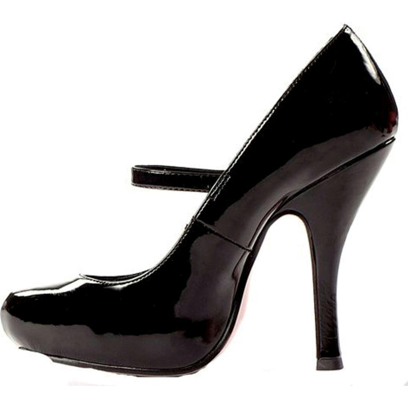 Mary Jane Baby Doll Black Women's High Heel Shoe, Black
