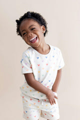 Short Sleeve Jogger Set in Pastel Mickey Mouse