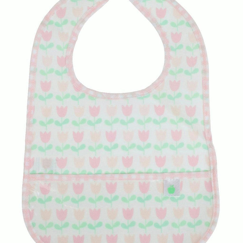 The Wipe It Bib in Tulips