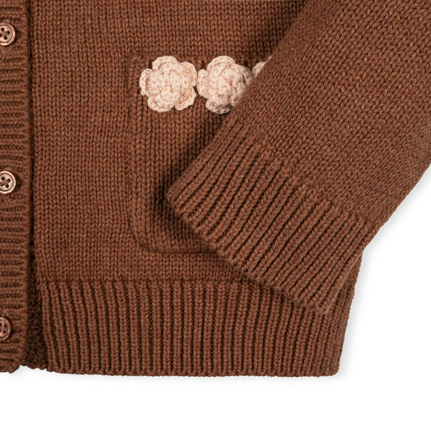 Organic Rosette Pocket Cardigan