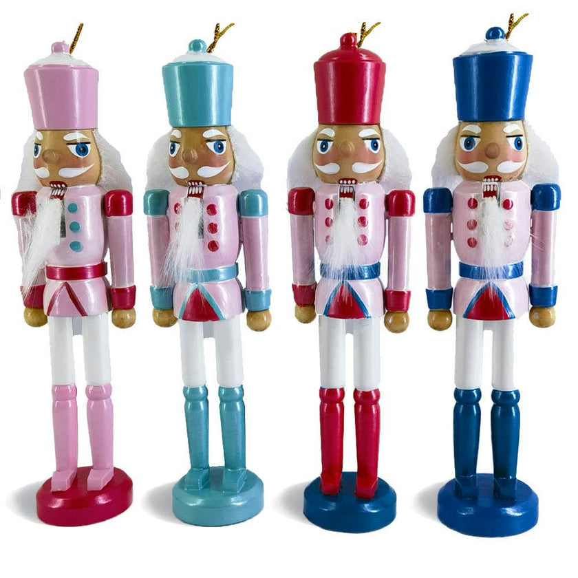 Nutcracker Ornaments Cotton Candy Set of 4